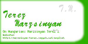 terez marzsinyan business card